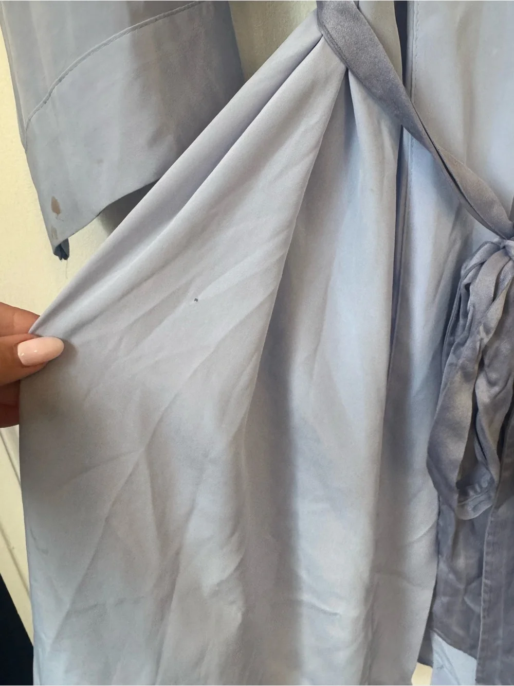 Vintage Christian Dior Periwinkle/Baby Blue Sheer Robe